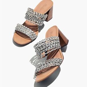 Madewell | The Meg Sandal | Snake Embossed Leather